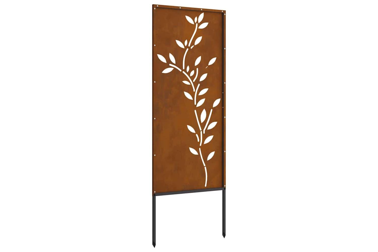 Garden Privacy Screen Floral Rusty 50 X140cm Weathering Steel-6