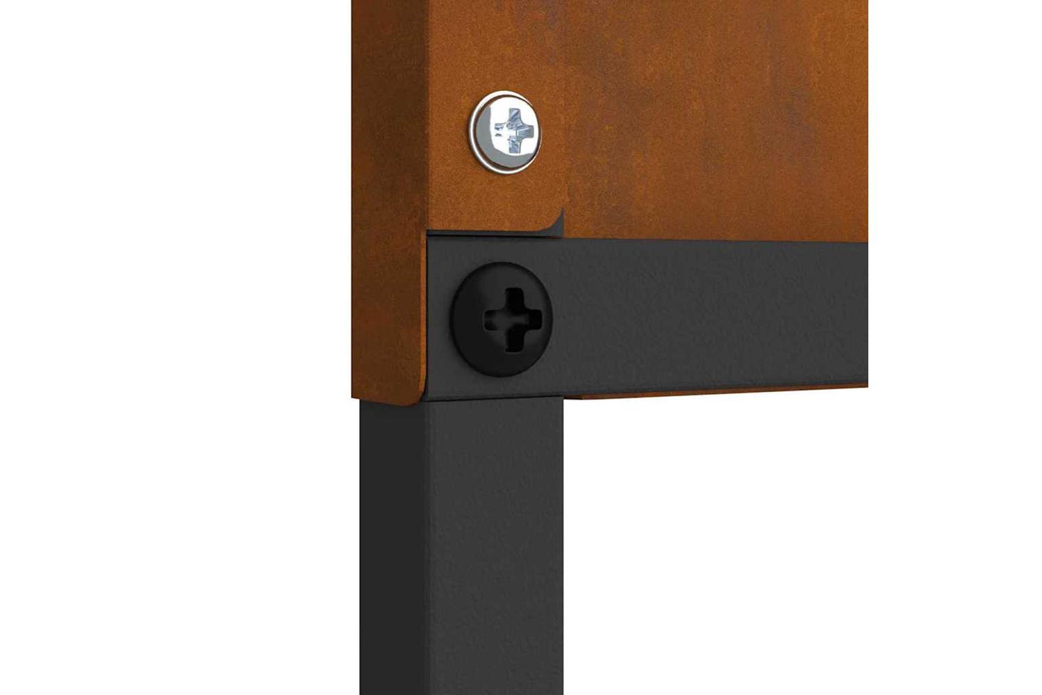 Garden Privacy Screen Floral Rusty 50 X140cm Weathering Steel-7