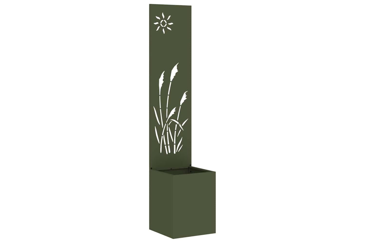 Garden Privacy Screen Olive Green 32 X 140 Cm Cold-rolled Steel