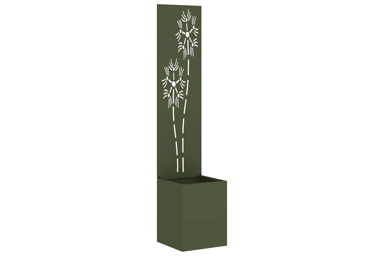 Garden Privacy Screen Olive Green 32 X 140 Cm Cold-rolled Steel-2