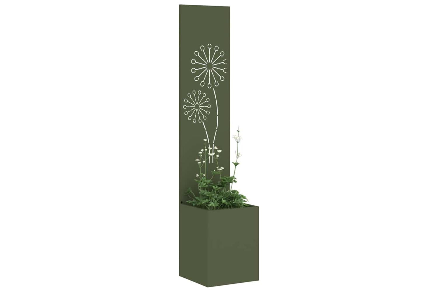 Garden Privacy Screen Olive Green 32 X 140 Cm Cold-rolled Steel-3