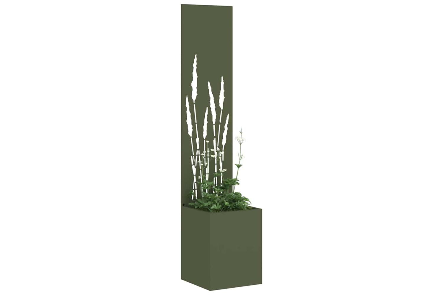 Garden Privacy Screen Olive Green 32 X 140 Cm Cold-rolled Steel-3