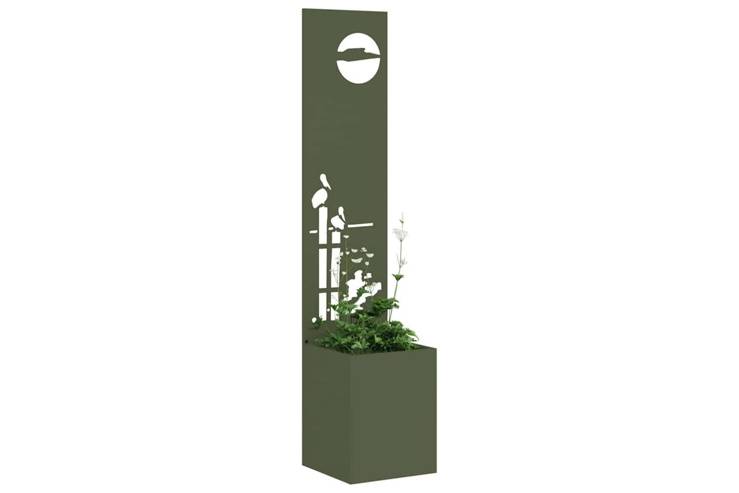 Garden Privacy Screen Olive Green 32 X 140 Cm Cold-rolled Steel-3
