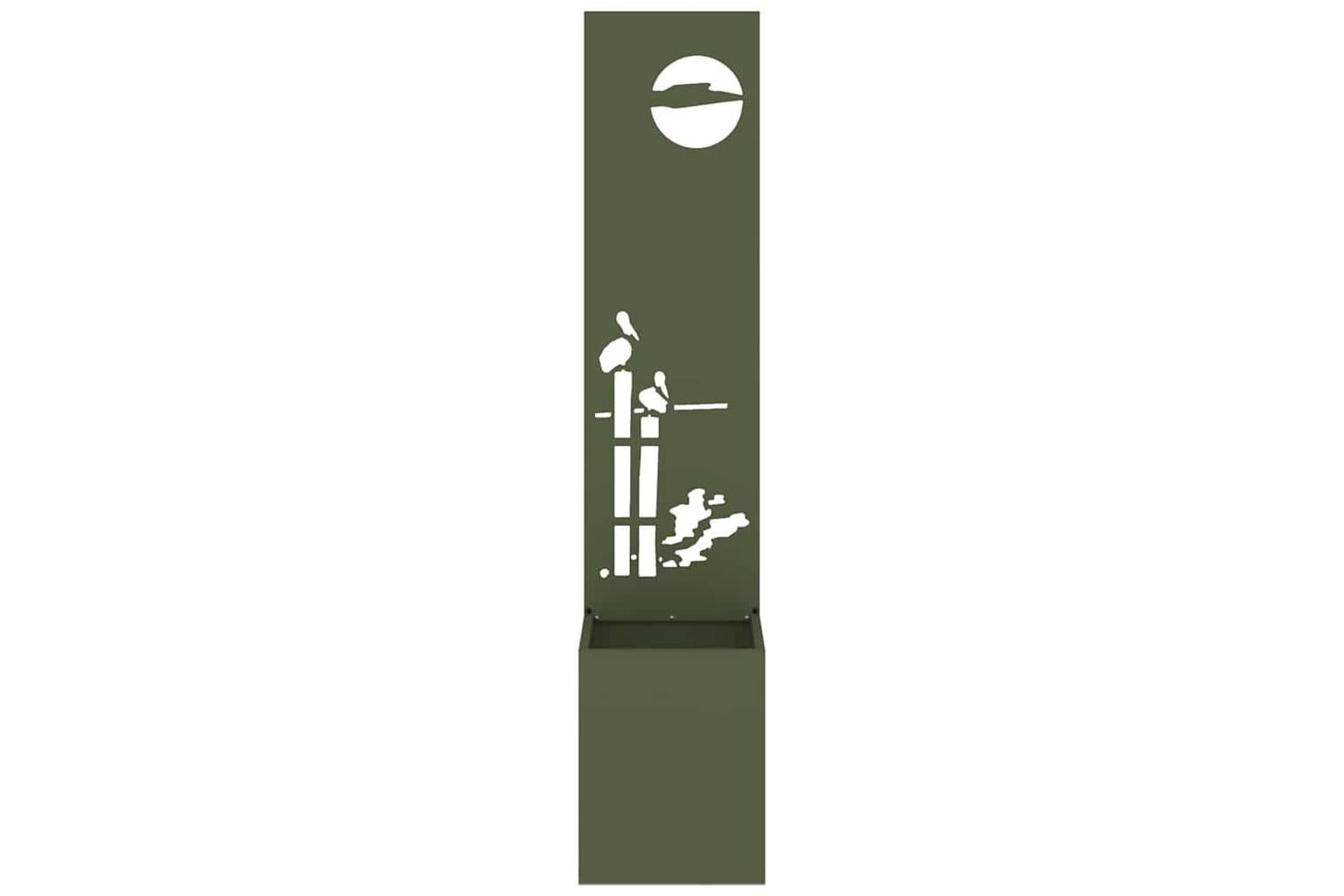Garden Privacy Screen Olive Green 32 X 140 Cm Cold-rolled Steel-5