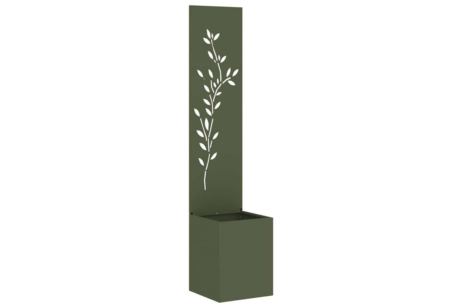 Garden Privacy Screen Olive Green 32 X 140 Cm Cold-rolled Steel-2