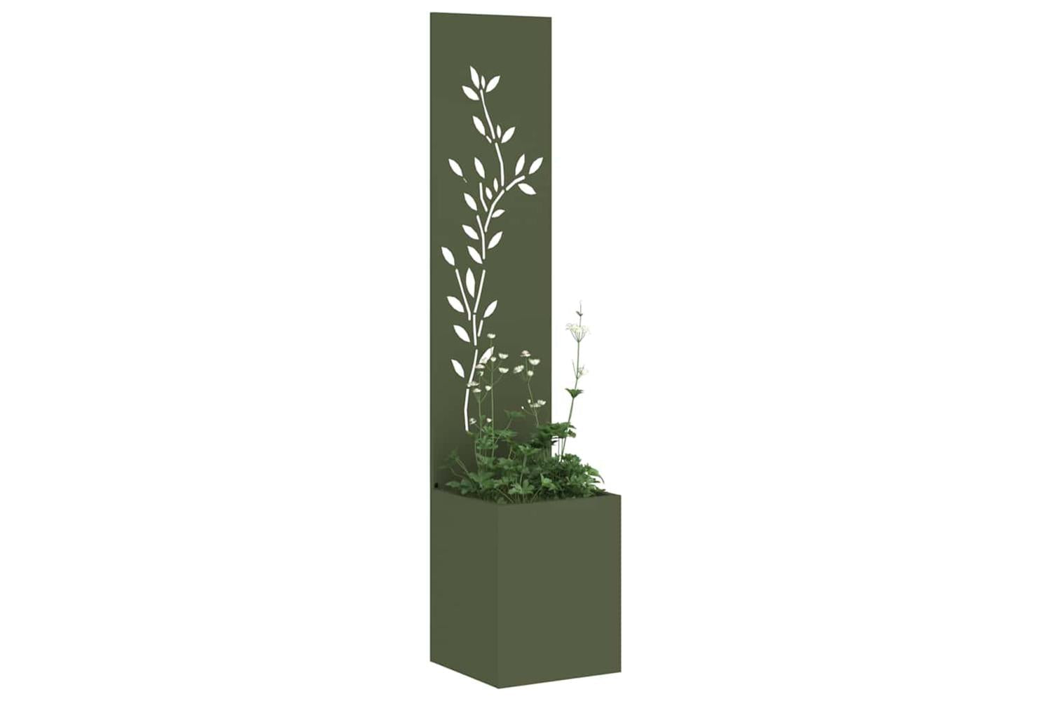Garden Privacy Screen Olive Green 32 X 140 Cm Cold-rolled Steel-3