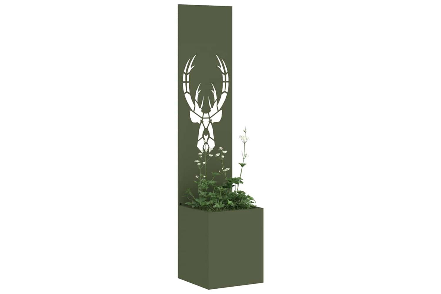 Garden Privacy Screen Olive Green 32 X 140 Cm Cold-rolled Steel-3
