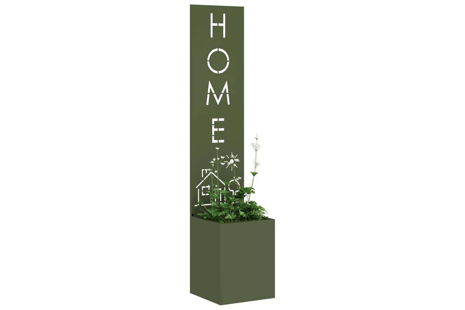 Garden Privacy Screen Olive Green 32 X 140 Cm Cold-rolled Steel-3