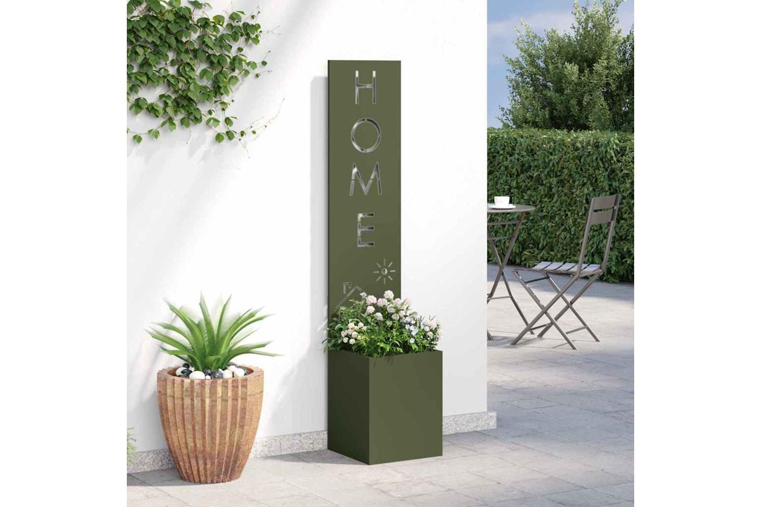 Garden Privacy Screen Olive Green 32 X 140 Cm Cold-rolled Steel-4