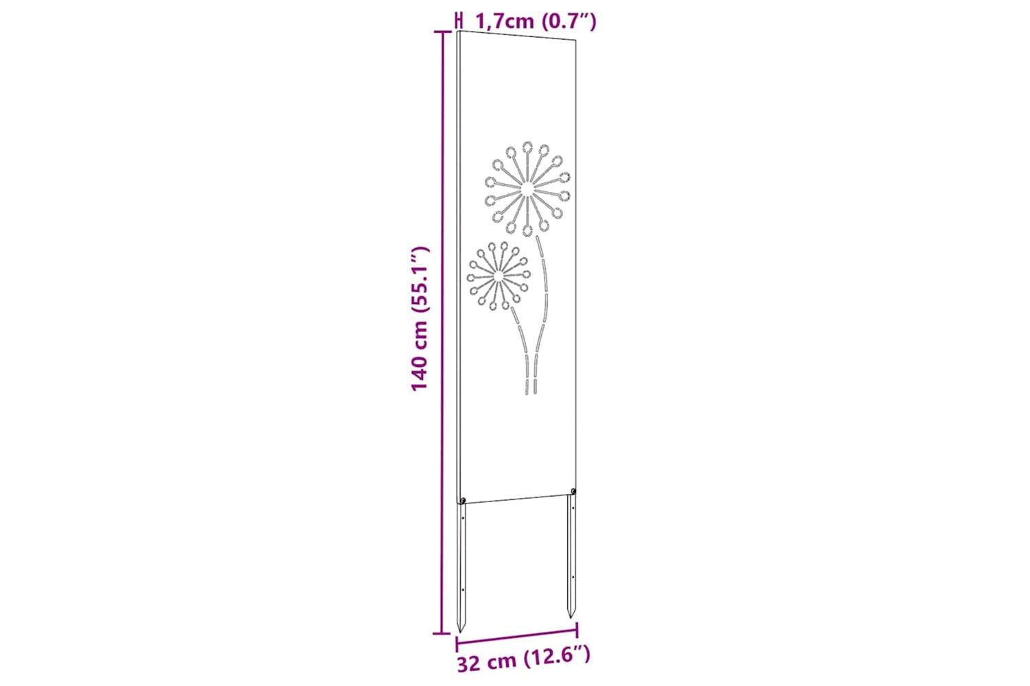 Garden Privacy Screen Olive Green 32 X140cm Cold-rolled Steel-10