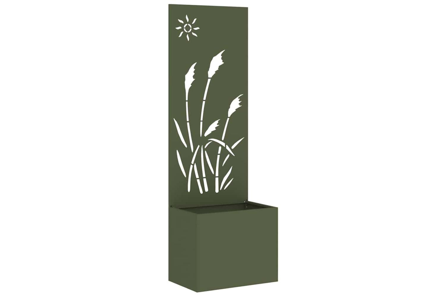 Garden Privacy Screen Olive Green 50 X 140 Cm Cold-rolled Steel