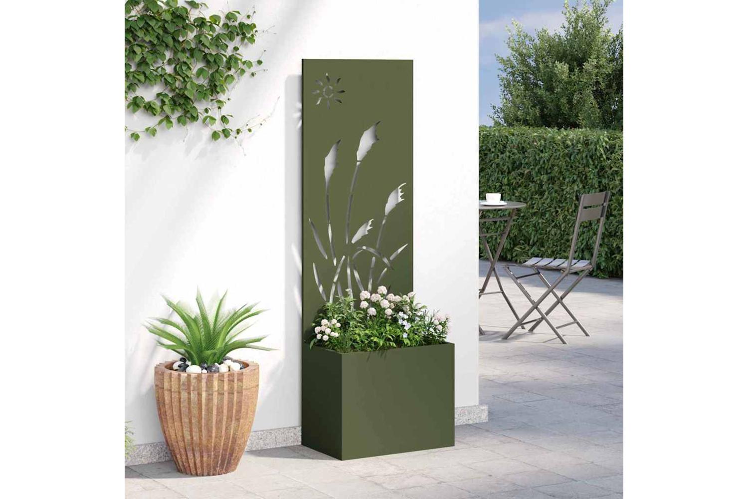 Garden Privacy Screen Olive Green 50 X 140 Cm Cold-rolled Steel-4