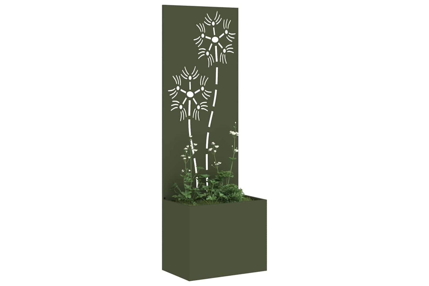 Garden Privacy Screen Olive Green 50 X 140 Cm Cold-rolled Steel-3