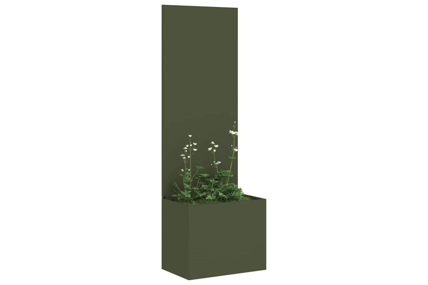Garden Privacy Screen Olive Green 50 X 140 Cm Cold-rolled Steel-3