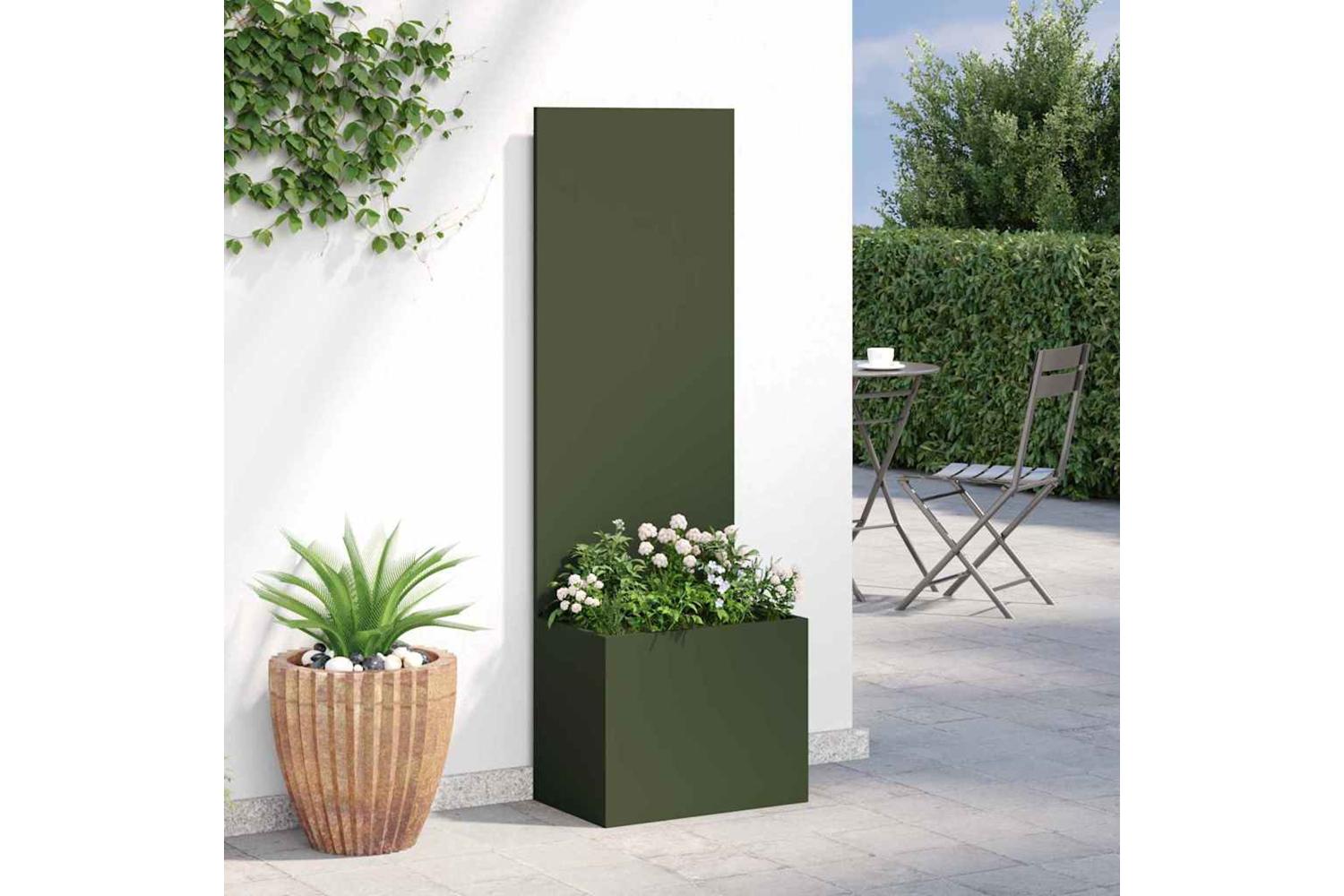 Garden Privacy Screen Olive Green 50 X 140 Cm Cold-rolled Steel-4