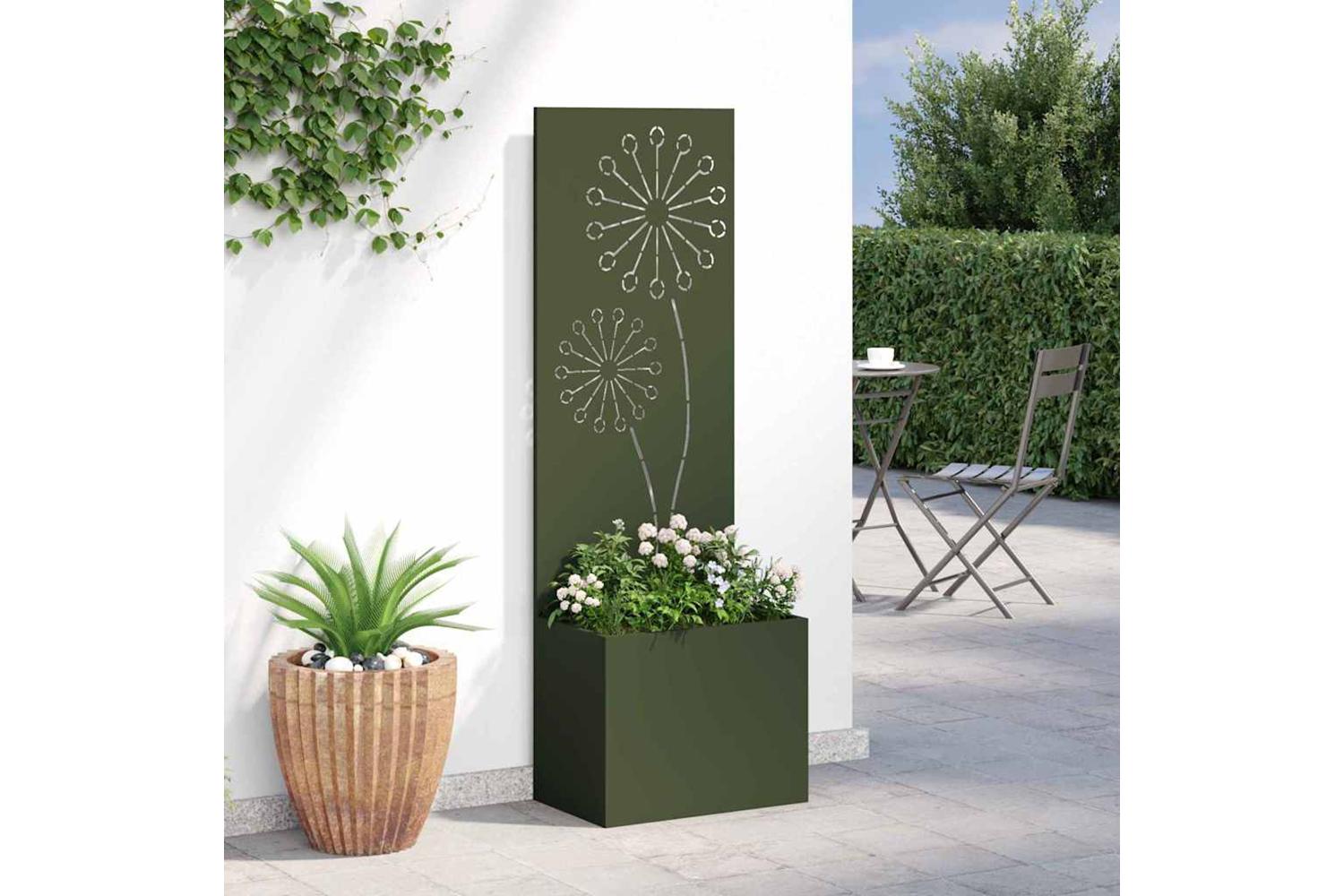 Garden Privacy Screen Olive Green 50 X 140 Cm Cold-rolled Steel-4