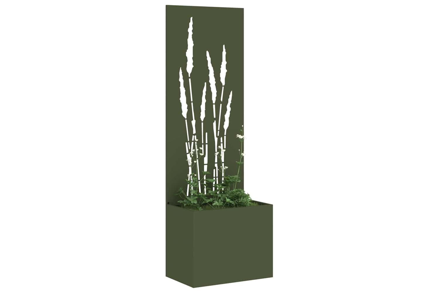 Garden Privacy Screen Olive Green 50 X 140 Cm Cold-rolled Steel-3