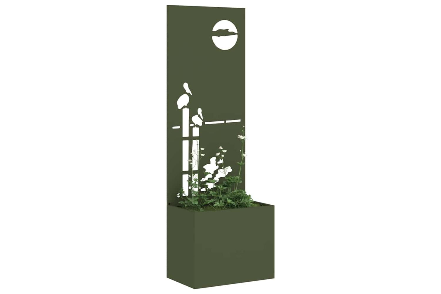 Garden Privacy Screen Olive Green 50 X 140 Cm Cold-rolled Steel-3