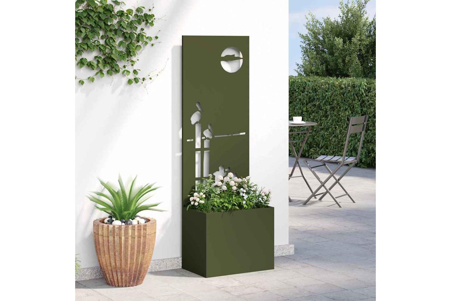 Garden Privacy Screen Olive Green 50 X 140 Cm Cold-rolled Steel-4