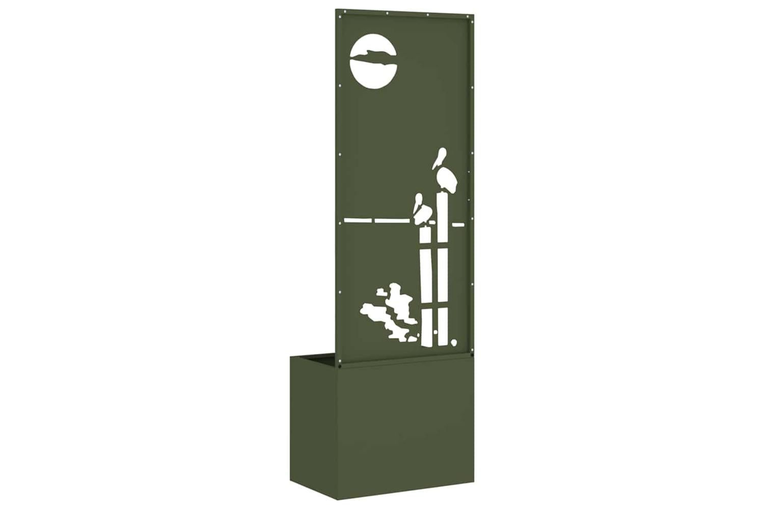 Garden Privacy Screen Olive Green 50 X 140 Cm Cold-rolled Steel-7