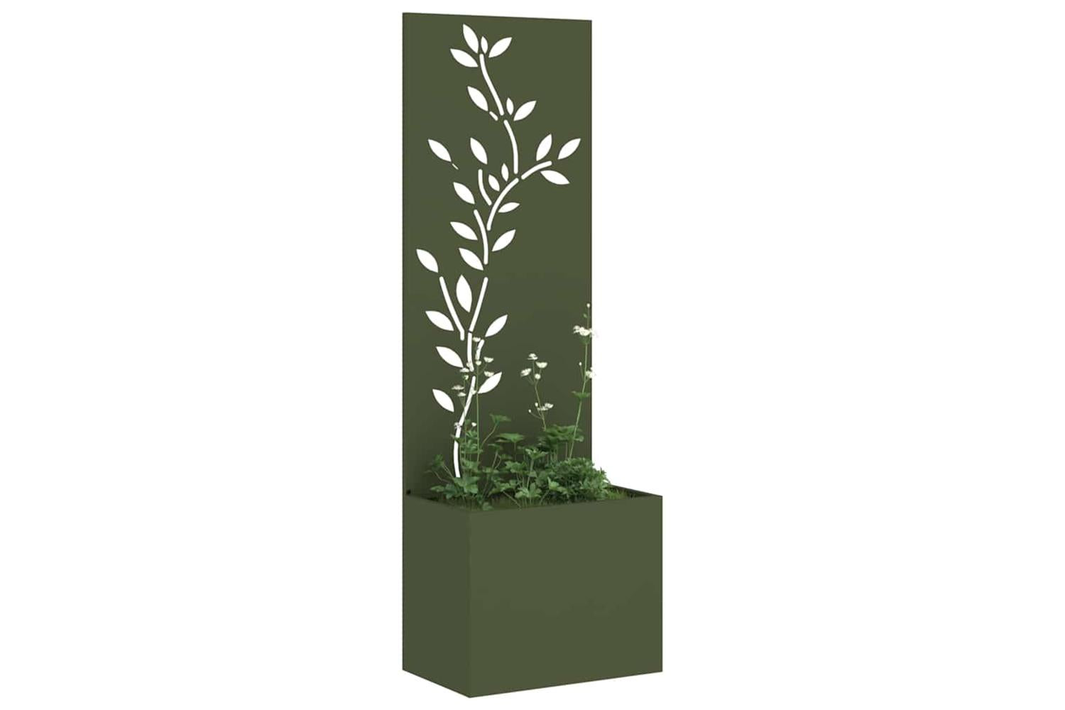Garden Privacy Screen Olive Green 50 X 140 Cm Cold-rolled Steel-3