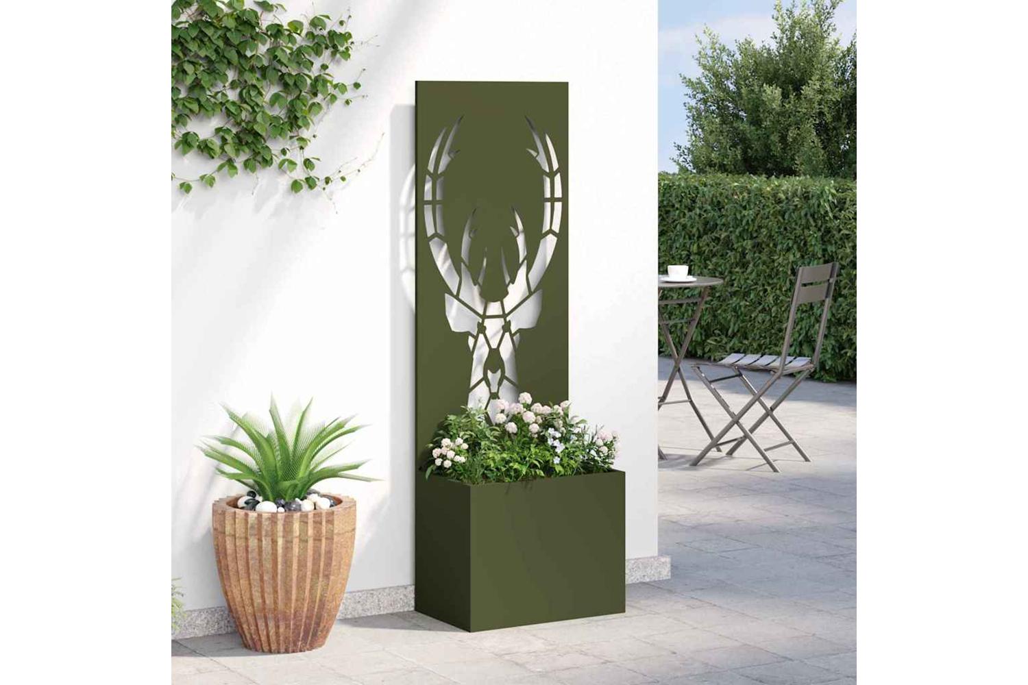 Garden Privacy Screen Olive Green 50 X 140 Cm Cold-rolled Steel-4