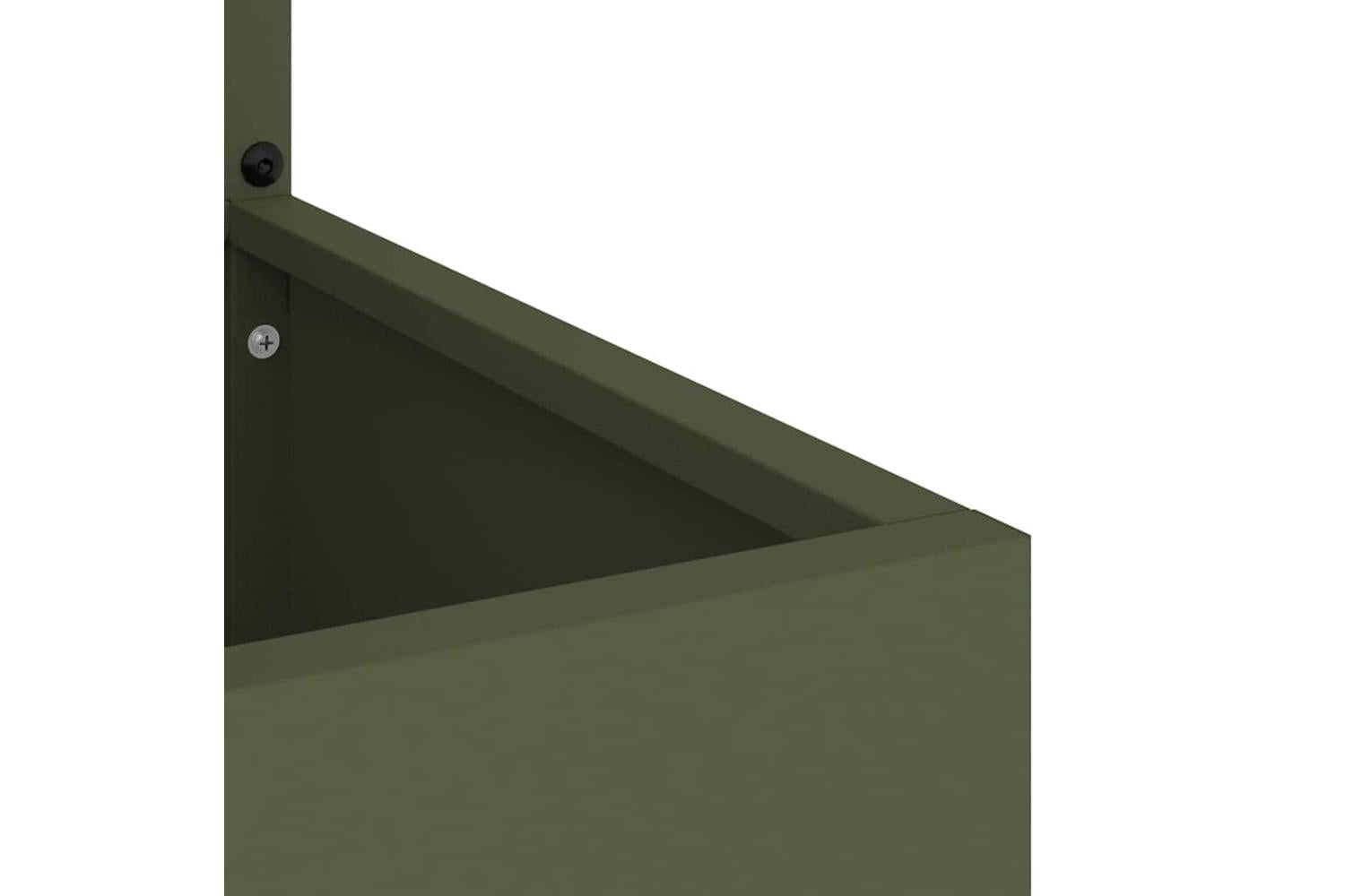 Garden Privacy Screen Olive Green 50 X 140 Cm Cold-rolled Steel-8