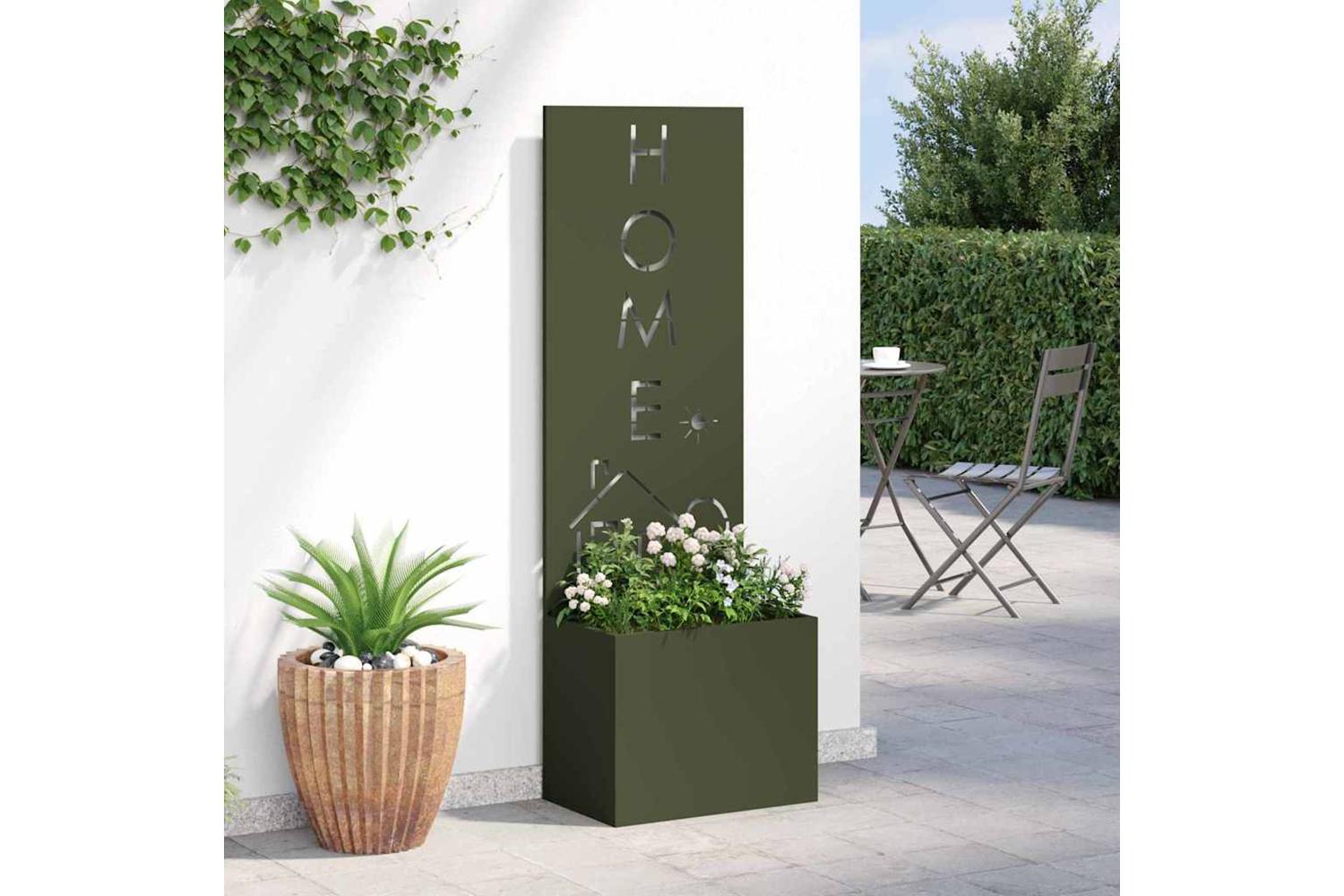 Garden Privacy Screen Olive Green 50 X 140 Cm Cold-rolled Steel-4