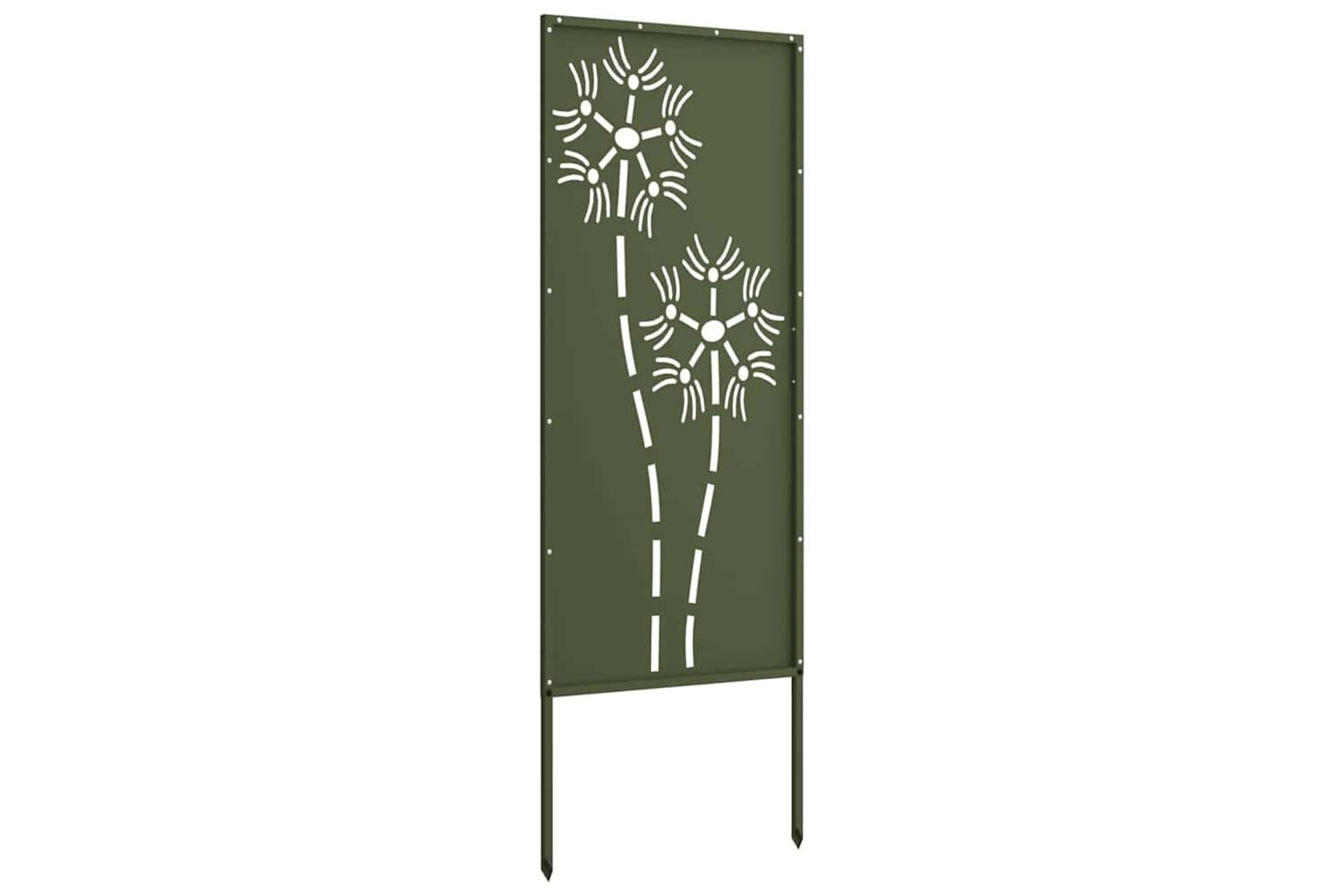 Garden Privacy Screen Olive Green 50 X140cm Cold-rolled Steel-5