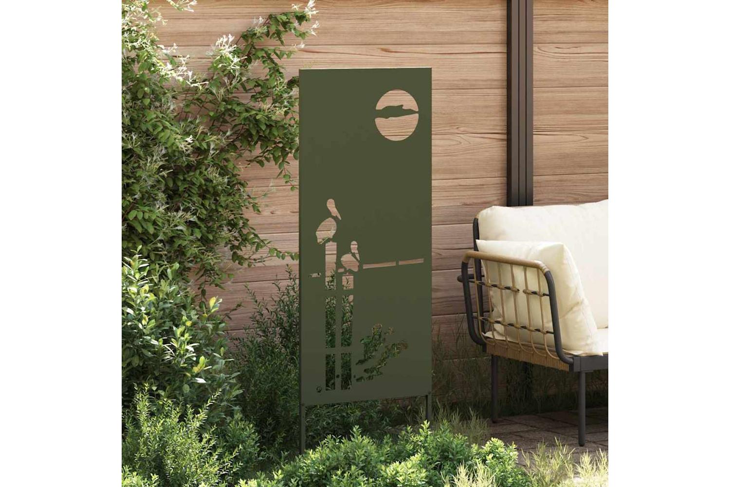 Garden Privacy Screen Olive Green 50 X140cm Cold-rolled Steel-3