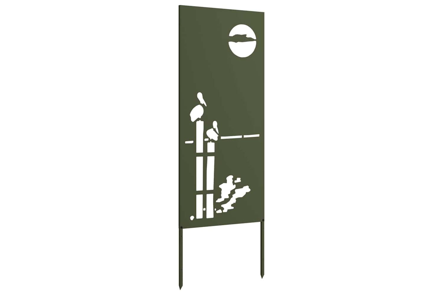 Garden Privacy Screen Olive Green 50 X140cm Cold-rolled Steel-4