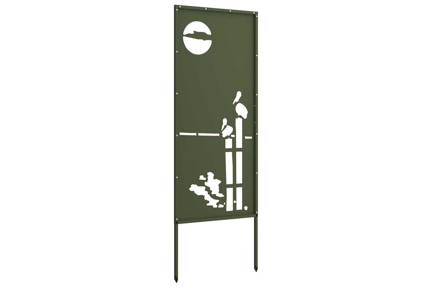 Garden Privacy Screen Olive Green 50 X140cm Cold-rolled Steel-5