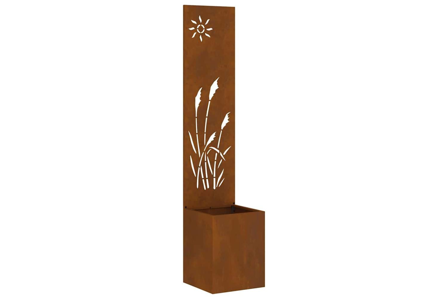 Garden Privacy Screen Rusty 32 X 140 Cm Weathering Steel