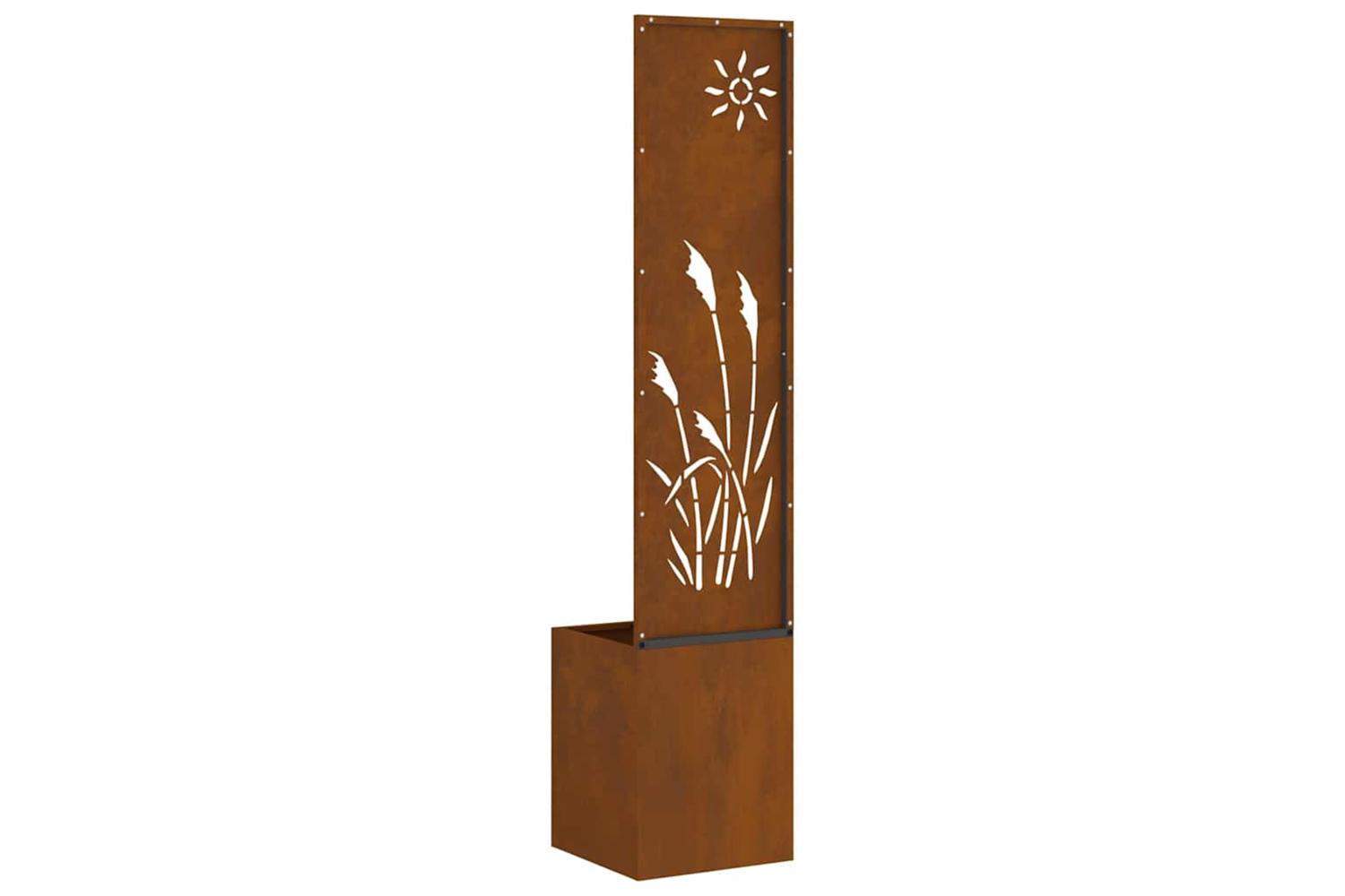 Garden Privacy Screen Rusty 32 X 140 Cm Weathering Steel-8