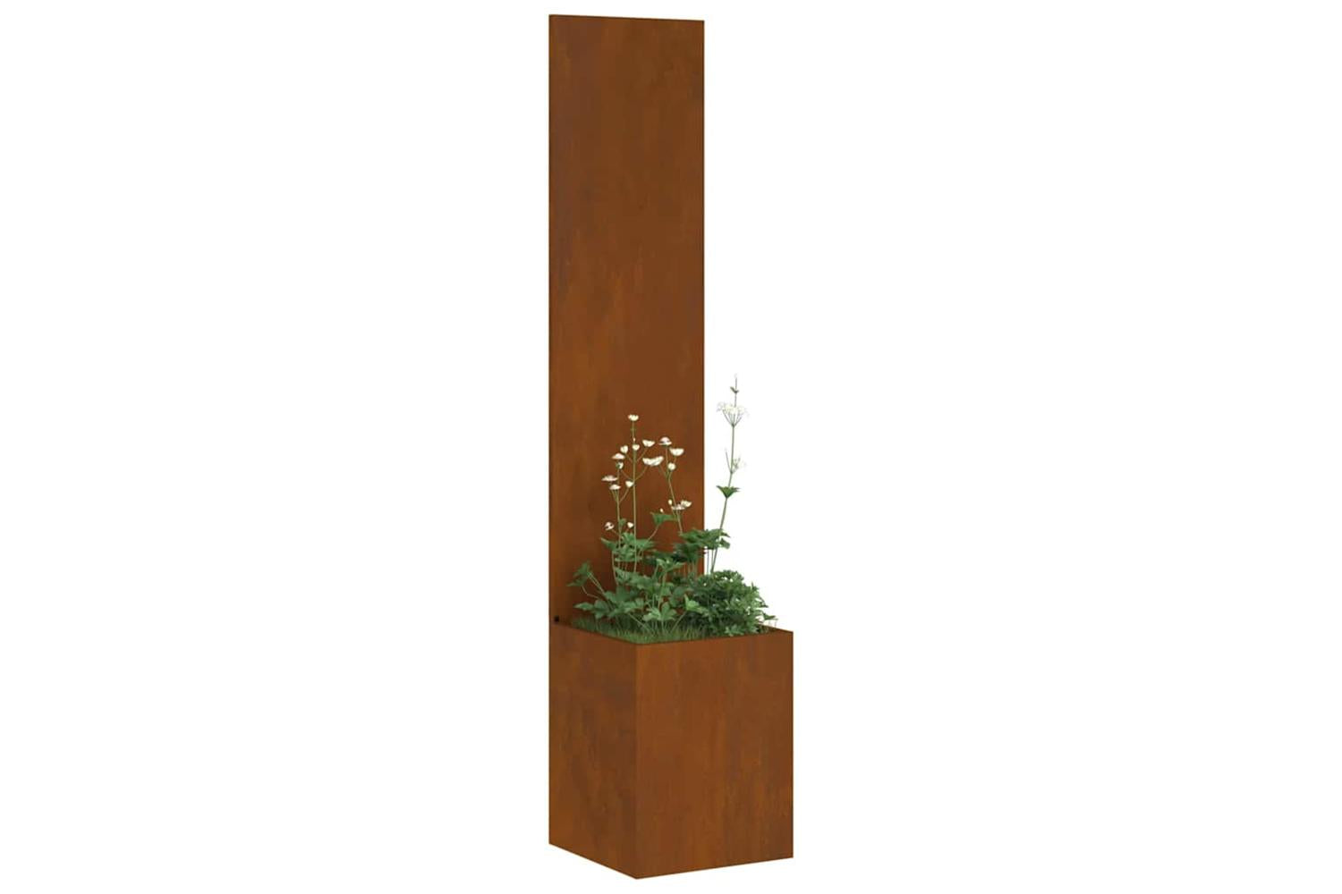 Garden Privacy Screen Rusty 32 X 140 Cm Weathering Steel-3