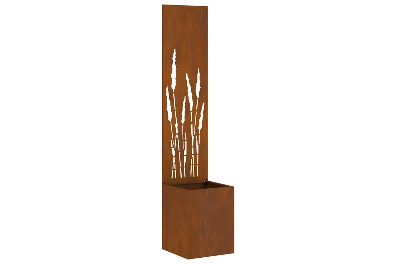 Garden Privacy Screen Rusty 32 X 140 Cm Weathering Steel-2