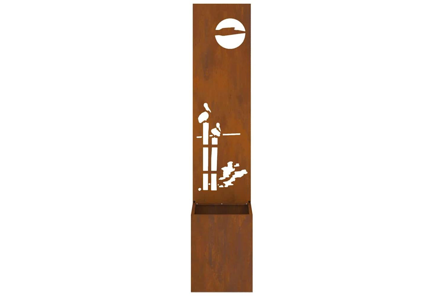 Garden Privacy Screen Rusty 32 X 140 Cm Weathering Steel-6
