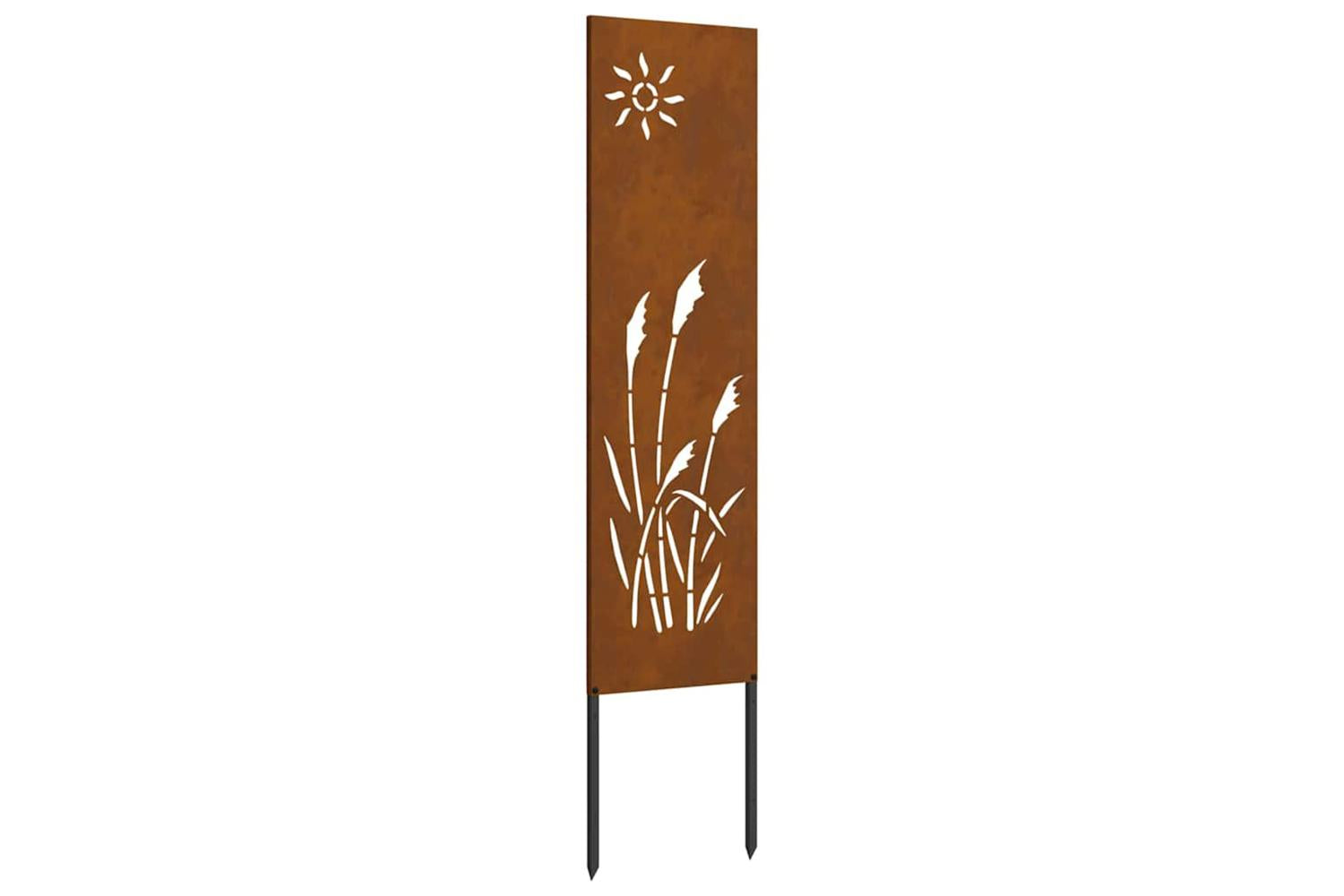 Garden Privacy Screen Rusty 32 X140cm Weathering Steel-2
