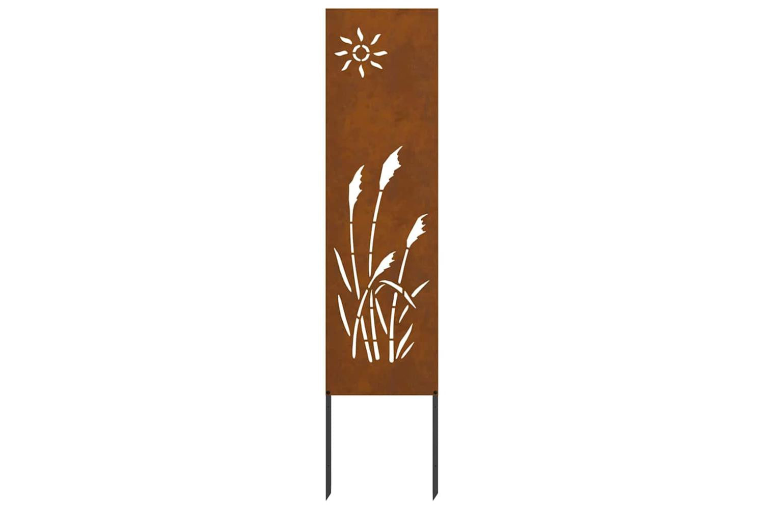 Garden Privacy Screen Rusty 32 X140cm Weathering Steel-4