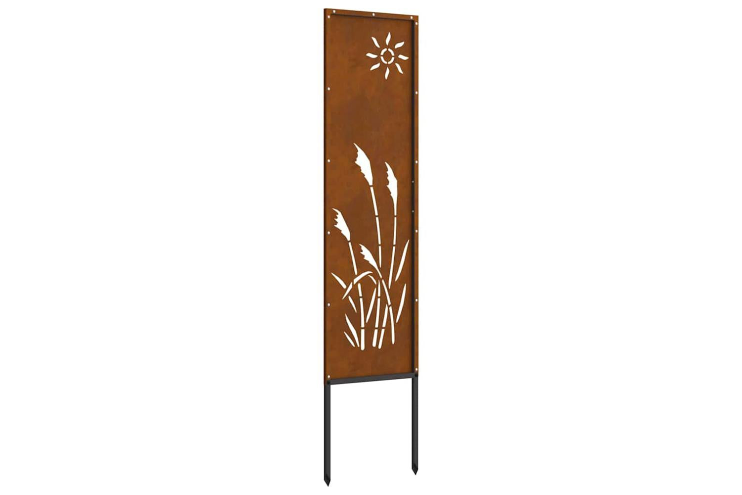 Garden Privacy Screen Rusty 32 X140cm Weathering Steel-6