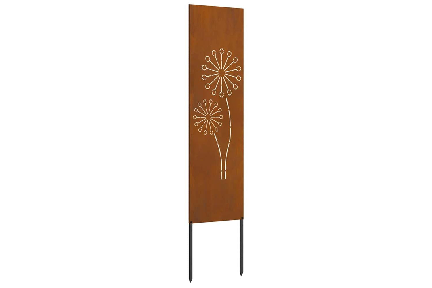 Garden Privacy Screen Rusty 32 X140cm Weathering Steel-5