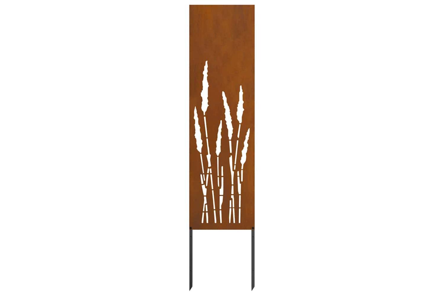 Garden Privacy Screen Rusty 32 X140cm Weathering Steel-2