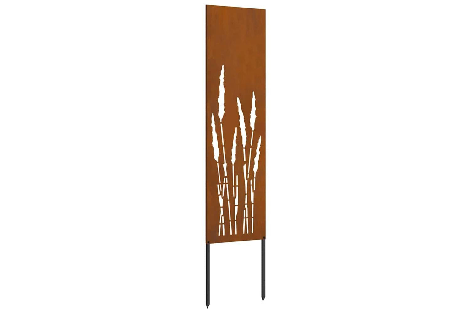 Garden Privacy Screen Rusty 32 X140cm Weathering Steel-5