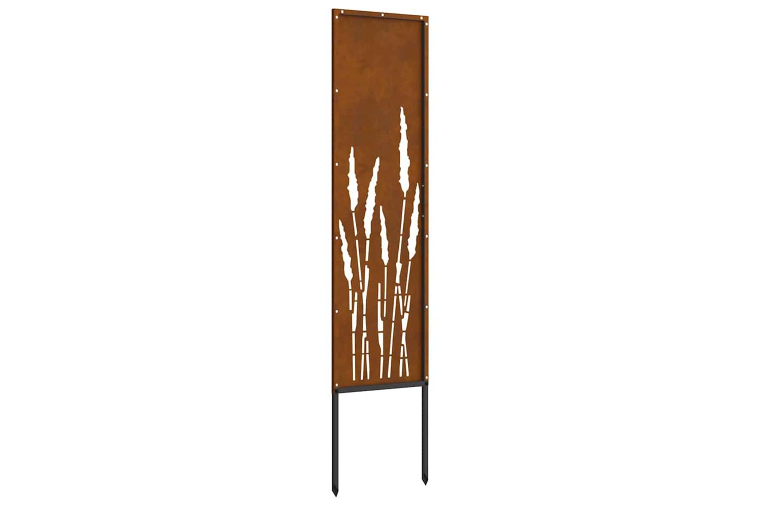Garden Privacy Screen Rusty 32 X140cm Weathering Steel-6