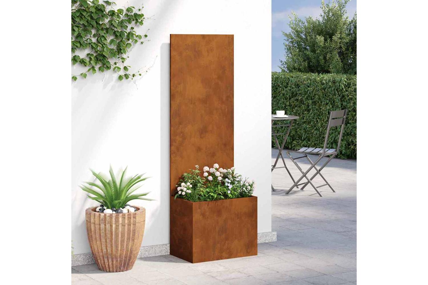 Garden Privacy Screen Rusty 50 X 140 Cm Weathering Steel-4