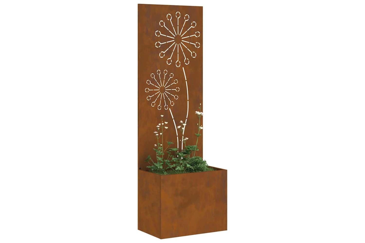 Garden Privacy Screen Rusty 50 X 140 Cm Weathering Steel-3