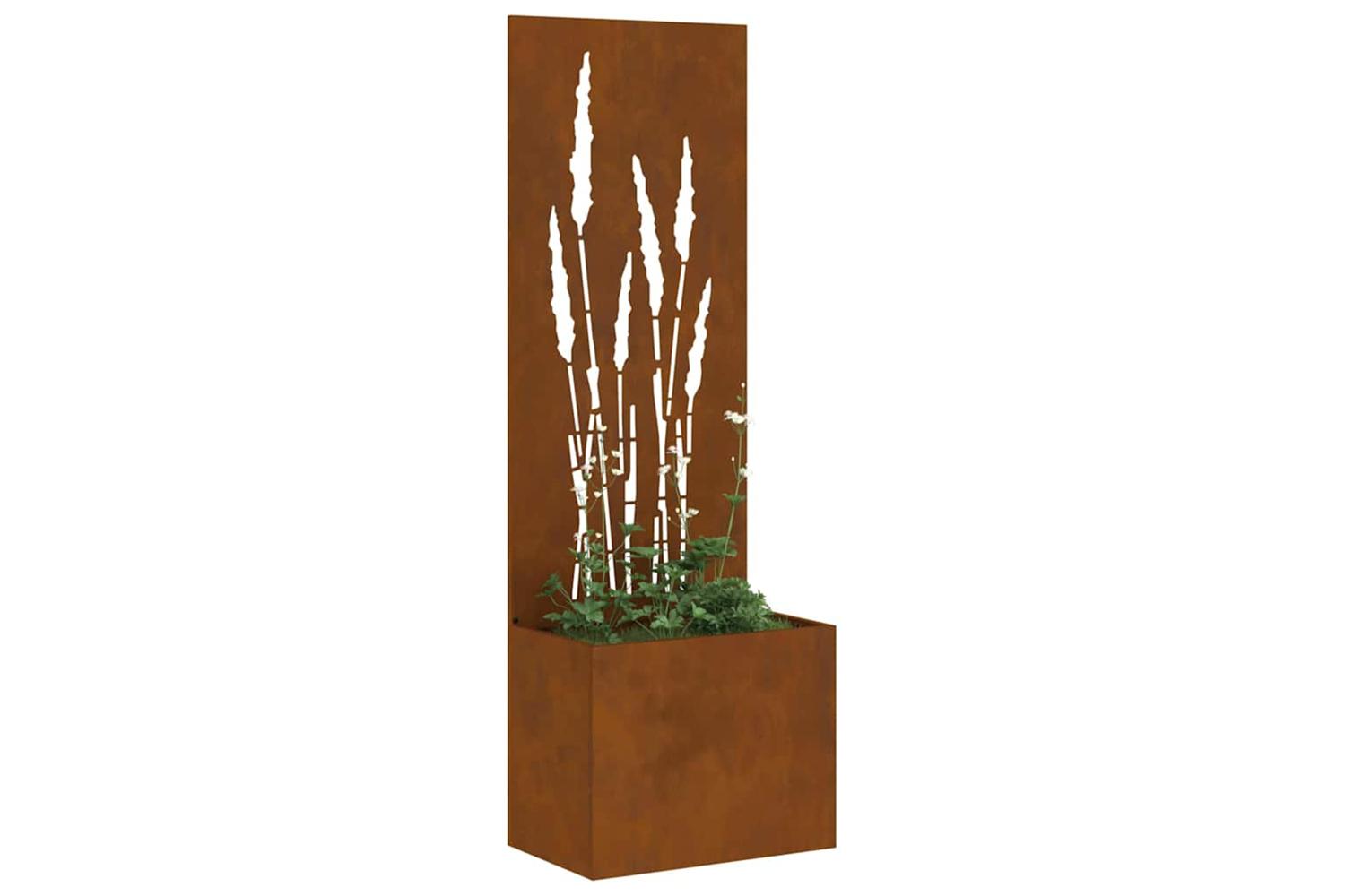 Garden Privacy Screen Rusty 50 X 140 Cm Weathering Steel-3