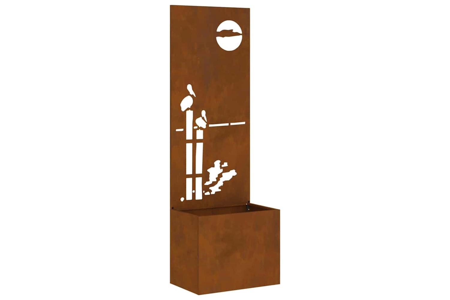 Garden Privacy Screen Rusty 50 X 140 Cm Weathering Steel-2