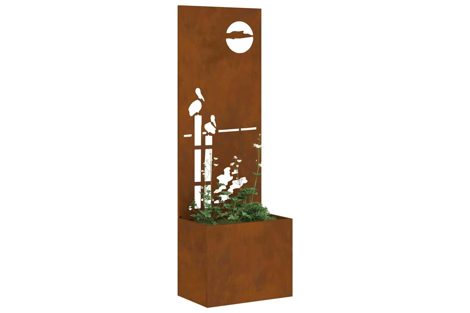 Garden Privacy Screen Rusty 50 X 140 Cm Weathering Steel-3