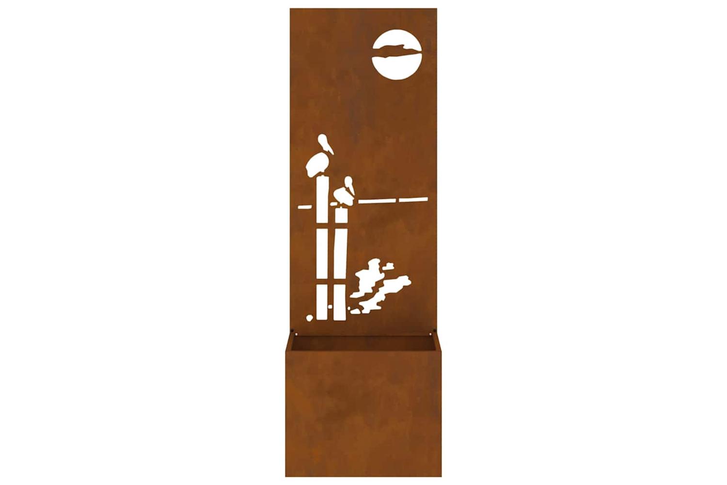 Garden Privacy Screen Rusty 50 X 140 Cm Weathering Steel-6